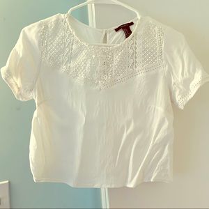 White Forever 21 crop top